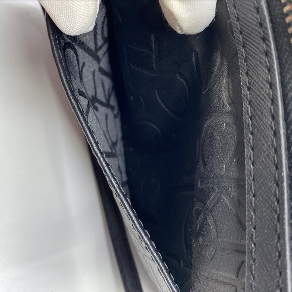 Calvin Klein Black Leather Wristlet - Picture 3 of 8